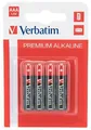 Batterie, AAA (Mikrostift), 4 Stück pro Packung, VERBATIM