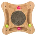 Weiteres Produktbild Kratzbaum im Holzrahmen, mit Spielzeug, 35 x 4 x 35 cm