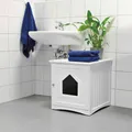 Katzen-Toilettenschrank 49 x 51 x 51 cm weiß (z. B. 4018)