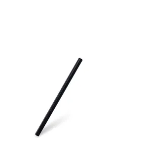 Trinkhalm (Bio-Komposit) wiederverwendbar schwarz `JUMBO` Ø8mm x 15cm [100 St.]