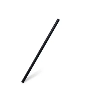 Trinkhalm (Bio-Komposit) wiederverwendbar schwarz `JUMBO` Ø8mm x 20cm [100 St.]