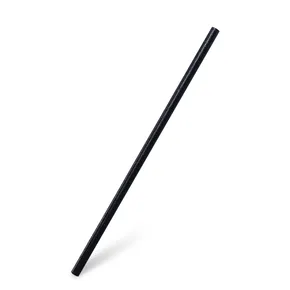 Trinkhalm (Bio-Komposit) wiederverwendbar schwarz `JUMBO` Ø8mm x 24cm [100 St.]