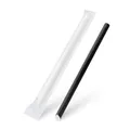 Papiertrinkhalm Bubble Tea schwarz durchmesser 12mm x 21cm einzeln verpackt [100 St.]