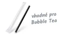 Papiertrinkhalm Bubble Tea schwarz durchmesser 12mm x 21cm einzeln verpackt [100 St.]