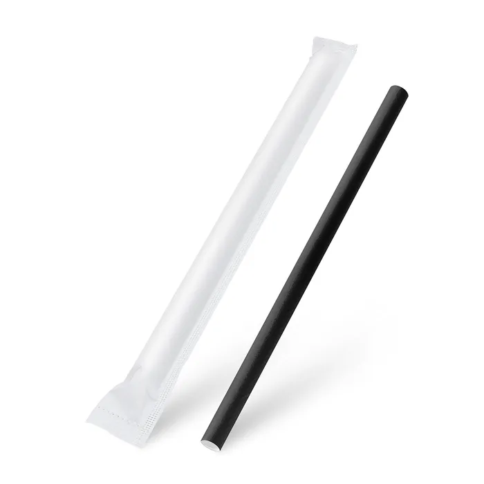 Hauptbild des Produkts Slámka papírová černá `JUMBO` O12mm x 21cm jednotlivě balená [100 ks]
