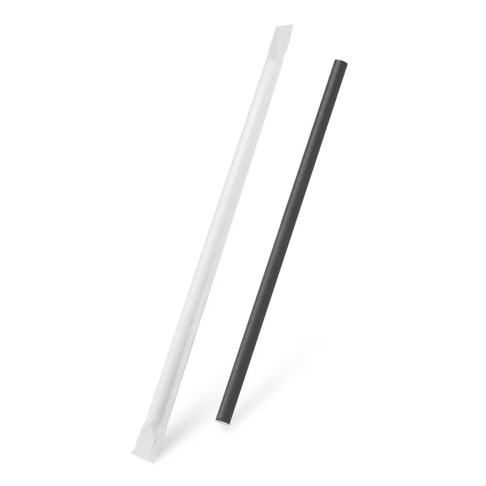 Hauptbild des Produkts Slámka papírová černá `JUMBO` průměr 8mm x 25cm jednotlivě balená [100 ks]