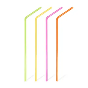Flexhalme neon (fluor) 24 cm, Durchmesser 5 mm [50 Stück]