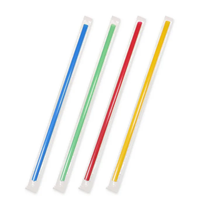 Hauptbild des Produkts Slámky JUMBO plastové hygienicky balené 25,5 cm, průměr 8 mm [150 ks] (znovu použitelná)