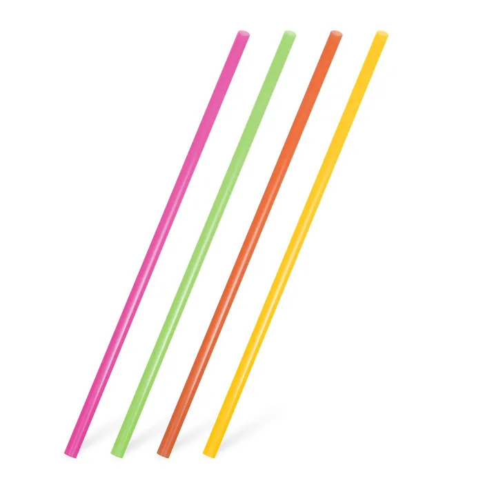 Hauptbild des Produkts Slámky JUMBO plastové neon 25 cm, průměr 8 mm [150 ks] (znovu použitelná)