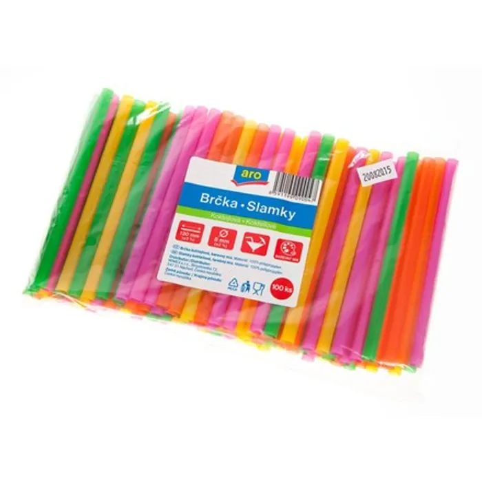 Hauptbild des Produkts Slámky koktejlové JUMBO plastové mix barev 15 cm, průměr 8 mm [250 ks] (znovu použitelná)