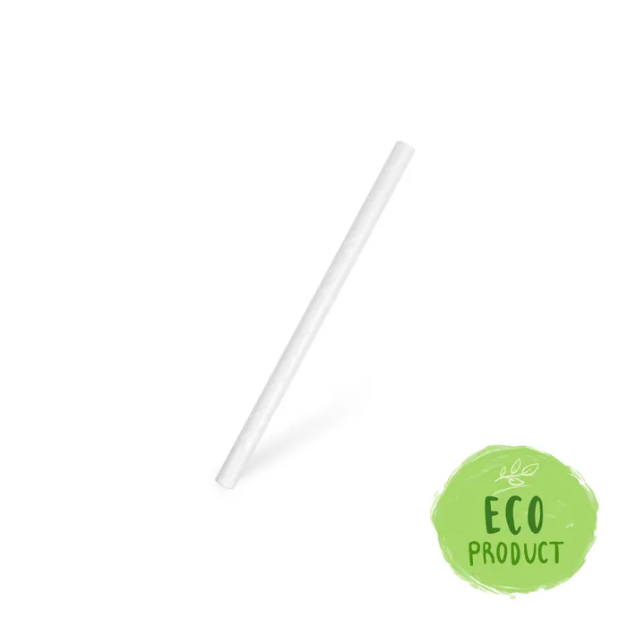 Hauptbild des Produkts Slámky papírové JUMBO bílé 15 cm, průměr 8 mm BIO [100 ks]