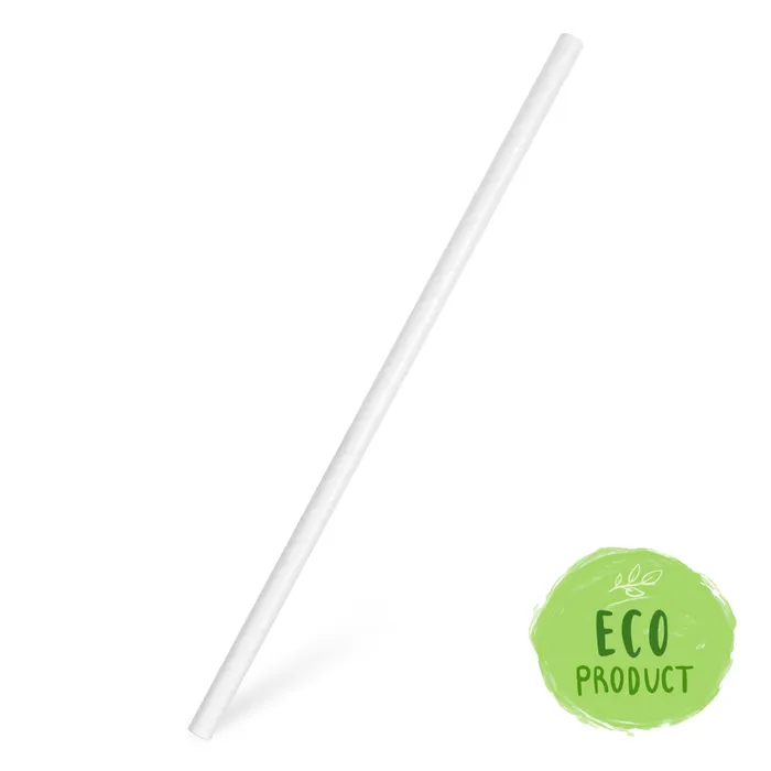 Hauptbild des Produkts Slámky papírové JUMBO bílé 25 cm, průměr 8 mm BIO [100 ks]