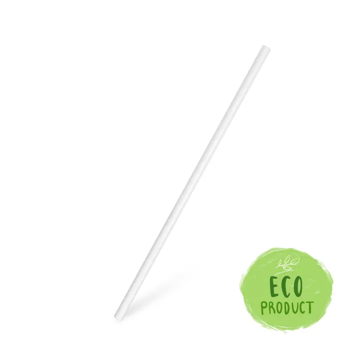 Hauptbild des Produkts Slámky papírové rovné, bílé 20 cm, průměr 6 mm BIO [100 ks]