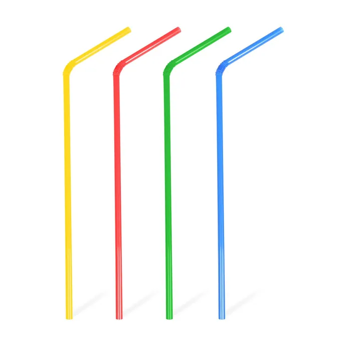Hauptbild des Produkts Slámky plastové flexibilní barevný mix 24 cm, průměr 7 mm [250 ks] (znovu použitelná)
