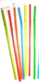 Plastik-Strohhalme, flexibel, hygienisch verpackt, 24 cm, O 5 mm [100 Stück] (wiederverwendbar)