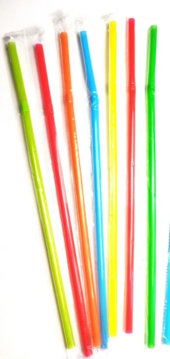 Hauptbild des Produkts Slámky plastové flexibilní hygienicky balené 24 cm, průměr 5mm [100 ks] (znovu použitelná)