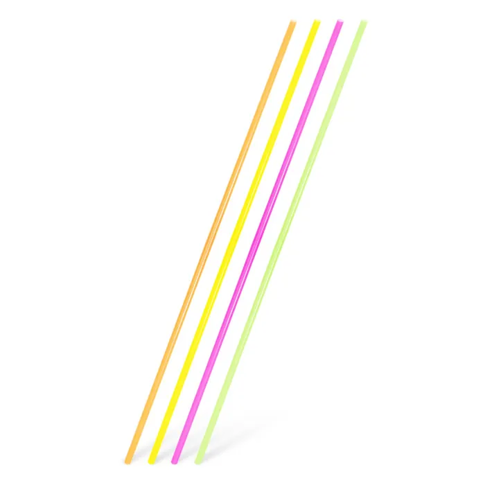 Hauptbild des Produkts Slámky plastové rovné XXL neon 100 cm, průměr 6,5 mm [100 ks] (znovu použitelná)