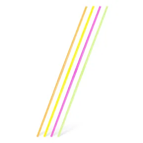 Plastikstrohhalme gerade XXL Neon 100 cm, Durchmesser 6,5 mm [100 Stück] (wiederverwendbar)