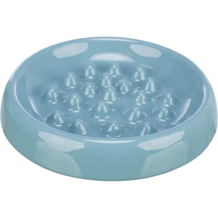 Hauptbild des Produkts Slow Feed, keramická miska k pomalému krmení, 0.25 l/o 18 cm, modrá, šedá