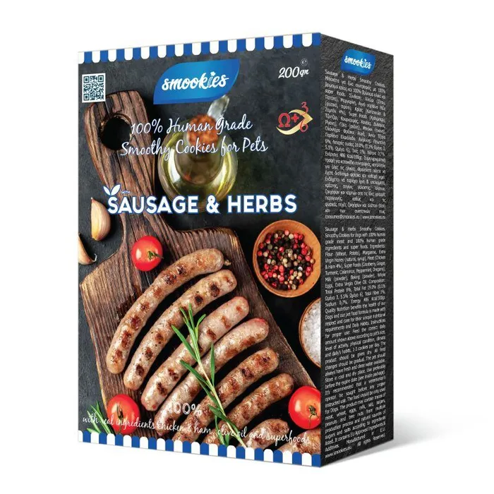 Hauptbild des Produkts SMOOKIES Premium SAUSAGE - klobáskové sušenky 100% human grade, 200g