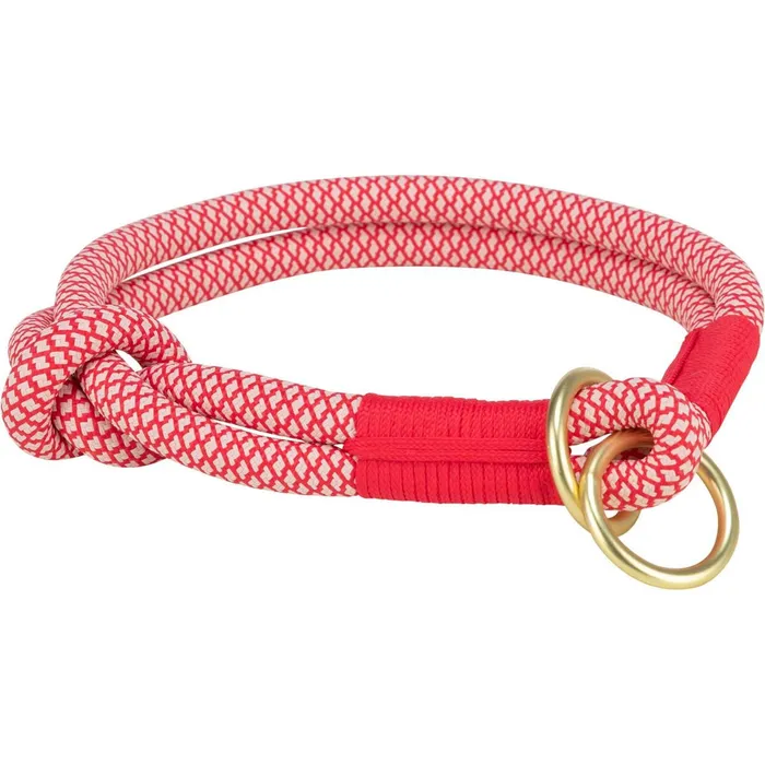 Hauptbild des Produkts Soft Rope kulatý polostahovací obojek, červená/krémová M: 45 cm/ 10 mm
