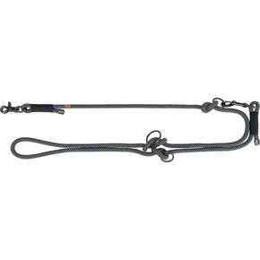 Soft Rope Verlängerungsleine rund gewebt, S-XL: 2,00 m/ 10 mm, schwarz/grau