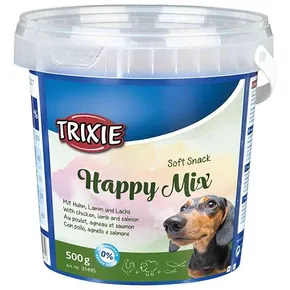 Soft Snack Happy MIX - Huhn, Lamm, Lachs, Eimer 500 g