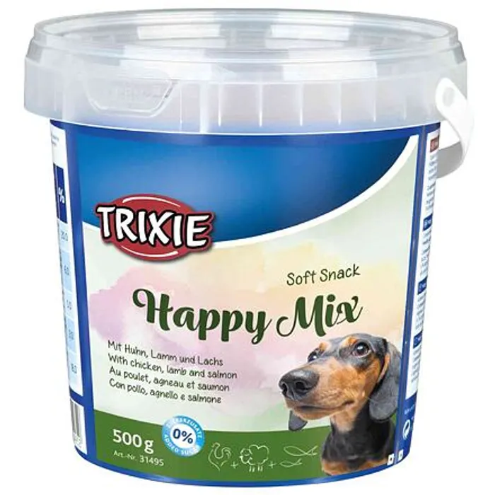 Hauptbild des Produkts Soft Snack Happy MIX - kuře, jehněčí, losos, kyblík 500 g