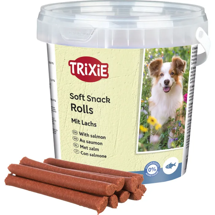 Hauptbild des Produkts Soft Snack Happy Rolls - tyčinky s lososem, kyblík 500 g