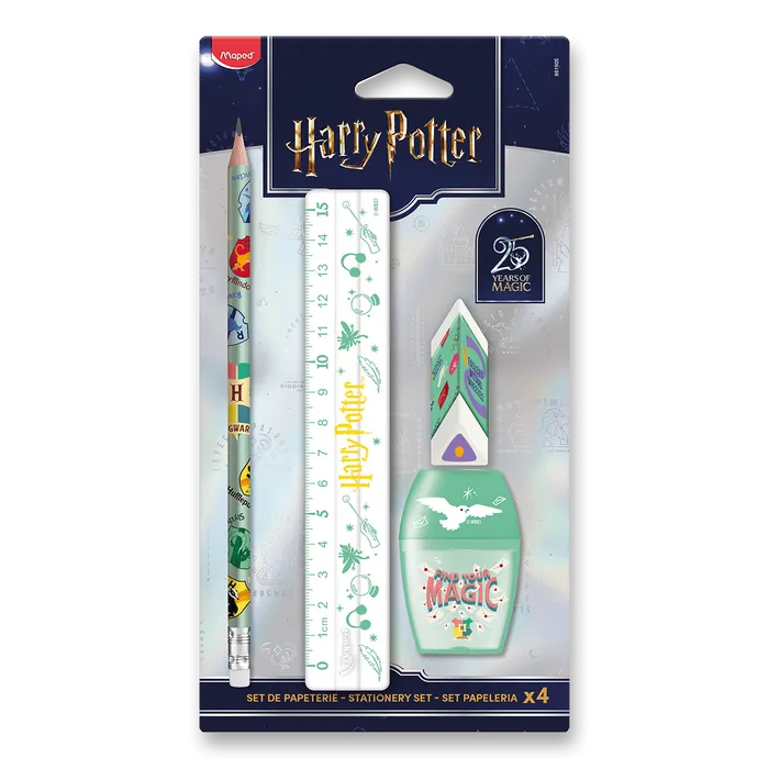 Hauptbild des Produkts Souprava školních potřeb Maped Harry Potter 25 let, blistr [4 ks]