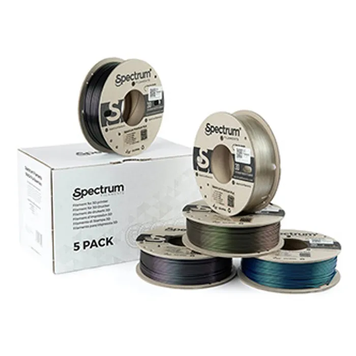 Hauptbild des Produkts Spectrum 3D filament, Premium PLA Essentials, 1,75mm, 5x250g, 80752, mix Wizard Indigo, W