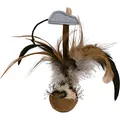 Quietschball mit Federn und Maus 15 cm