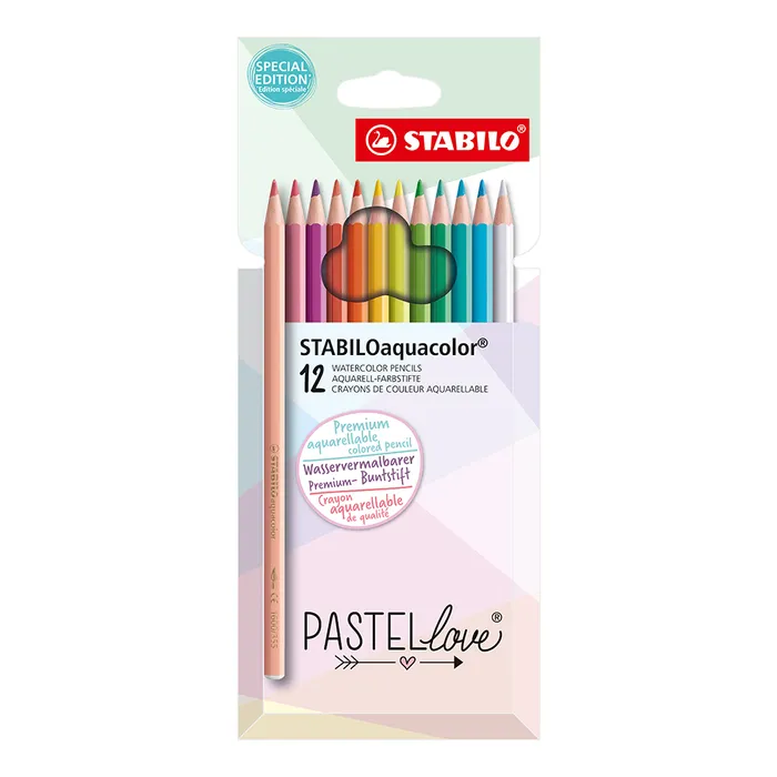 Hauptbild des Produkts STABILOaquacolor Pastellove Akvarelové pastelky - sada 12 barev