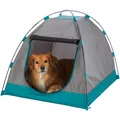 Hundezelt STRONG Edition, dunkelgrau/petroleum 80 x 63 x 65 cm