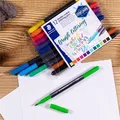 Pinselmarker „Brush Letter Duo“, Set, 12 Farben, 0,5-0,8/1,0-6,0 mm, doppelseitig, STAEDTL