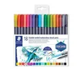 Weiteres Produktbild Pinselmarker „Marsgraphic Duo“, Set, 18 Farben, 0,5-0,8/1,0-6,0 mm, doppelseitig, STAEDTLE