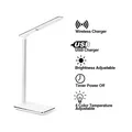 LED-Schreibtischlampe mit kabellosem Laden, stmívatelná, schwarz, 5V/9V, micro USB