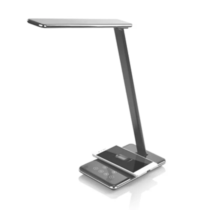 Hauptbild des Produkts Stolní LED lampa s bezdrátovým nabíjením, stmívatelná, černá, 5V/9V, micro USB, QC adapté