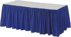 Tischschürze PREMIUM 4 m x 72 cm dunkel blau [1 Stück]