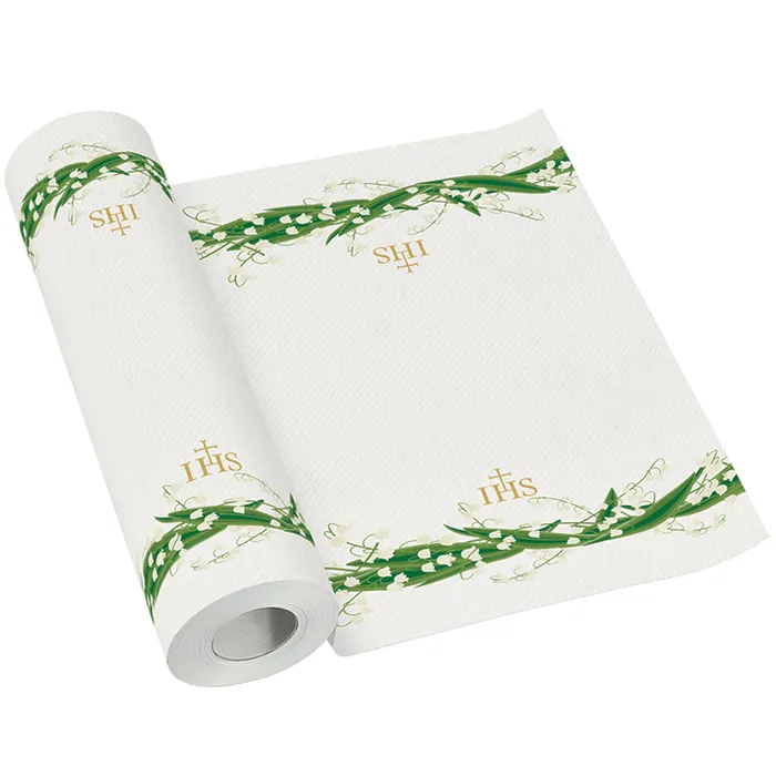 Hauptbild des Produkts Středový pás PAW AIRLAID 40 cm x 24 m White flowers