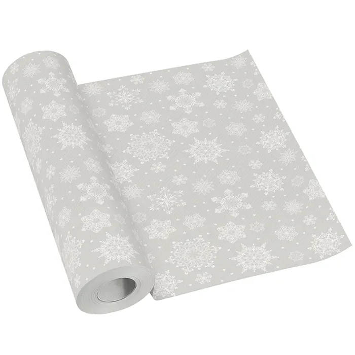Hauptbild des Produkts Středový pás PAW AIRLAID 40cm x 24m Snowflakes silver