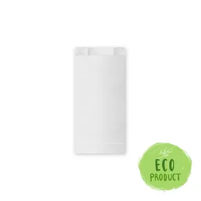 Papierfaltenbeutel (FSC Mix) weiß 10+5 x 22 cm `0,5kg` [100 St.]