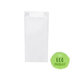 Papierfaltenbeutel weiß 15+7 x 35 cm `2,5kg` [1000 St.]