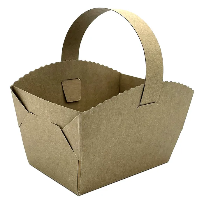 Hauptbild des Produkts Svatební košíčky s ouškem KRAFT 9 x 6 x 7 cm [50 ks]