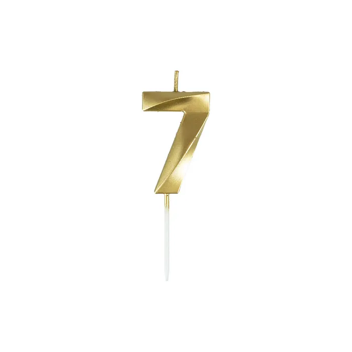 Hauptbild des Produkts Svíčka číslo 7 – zlatá [1 ks]