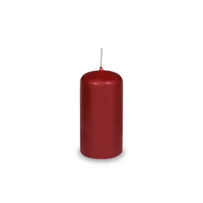 Stumpenkerze bordeaux durchmesser 40 x 80 mm [4 St.]