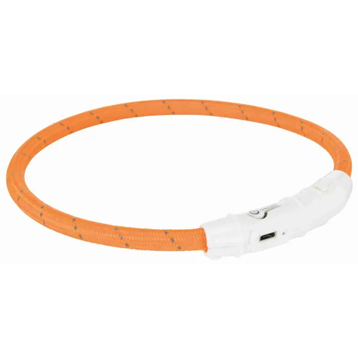 Hauptbild des Produkts Svítící kroužek USB na krk, oranžový L-XL: 65 cm/ o 7 mm