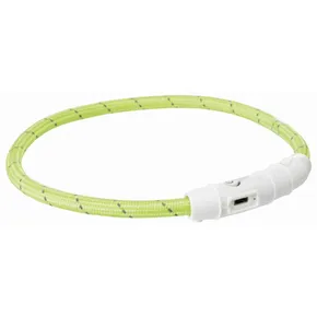 Leuchtender USB-Halsring, grün M-L: 45 cm/ O 7 mm