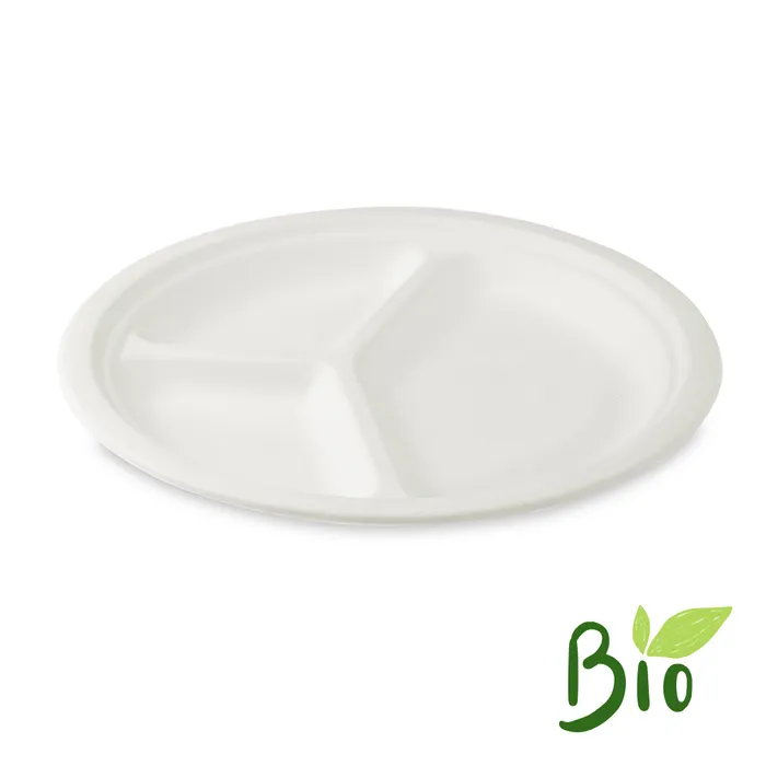 Hauptbild des Produkts Talíř dělený na 3 porce BIO cukrová třtina průměr 26 cm [50 ks]
