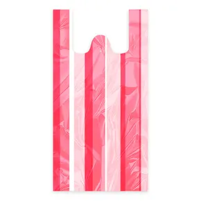 Hemdchen-Tragetasche (HDPE) gestreift 24+11 x 44 cm `4kg` [100 St.]